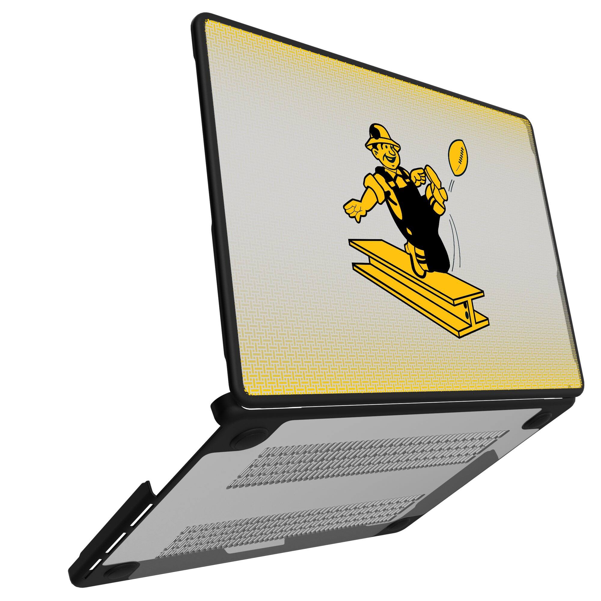 Alt View 1. Keyscaper - Pittsburgh Steelers Linen MacBook Case - Pro 14 in - Multicolor.