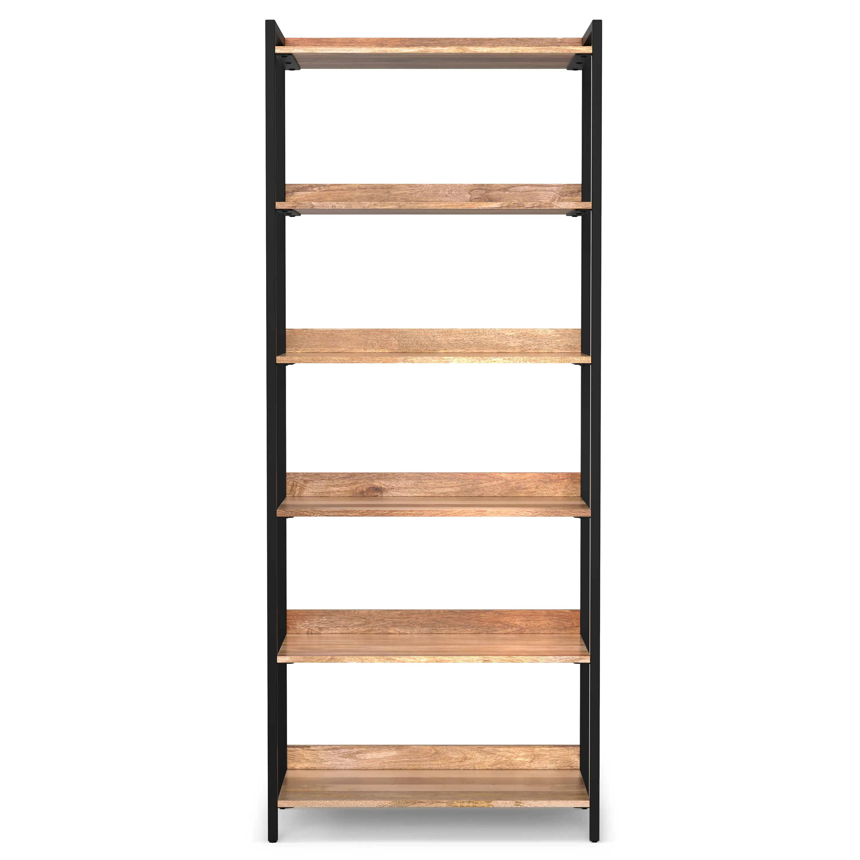 Simpli Home Kelsey 70 inch Bookcase 3 piece Set Natural ...