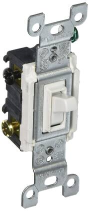 Leviton - C22-01453-02W 3-Way 15A 120V CSA Carded Toggle Switch - White
