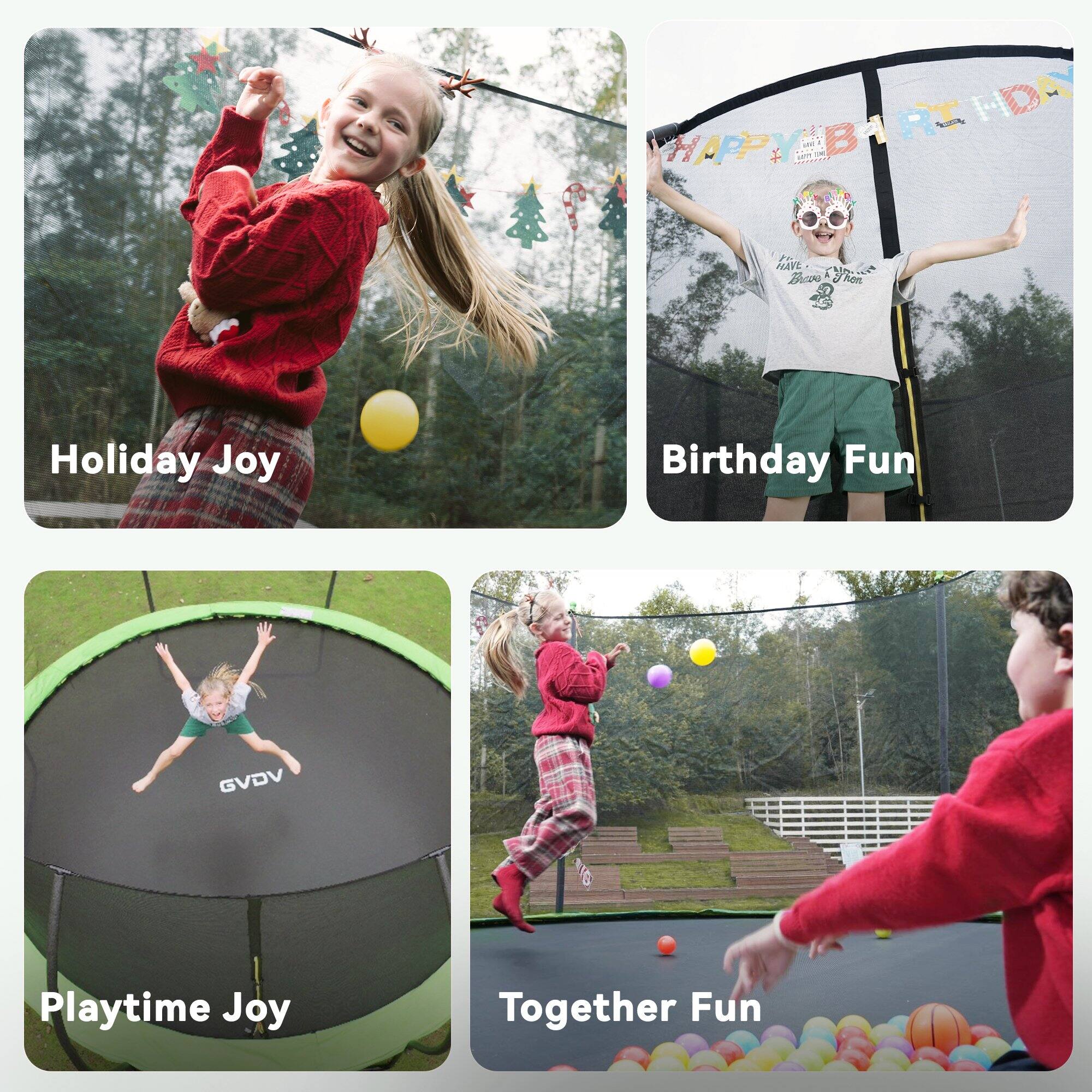 Holiday Joy  
Birthday Fun  
Playtime Joy  
Together Fun
