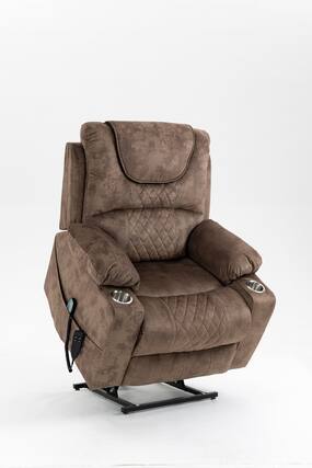 Front. TinyHomie - Lounge chair lift chair relax sofa chair sitting room furniture sitting room power supply elderly electric lounge chair - Brown.