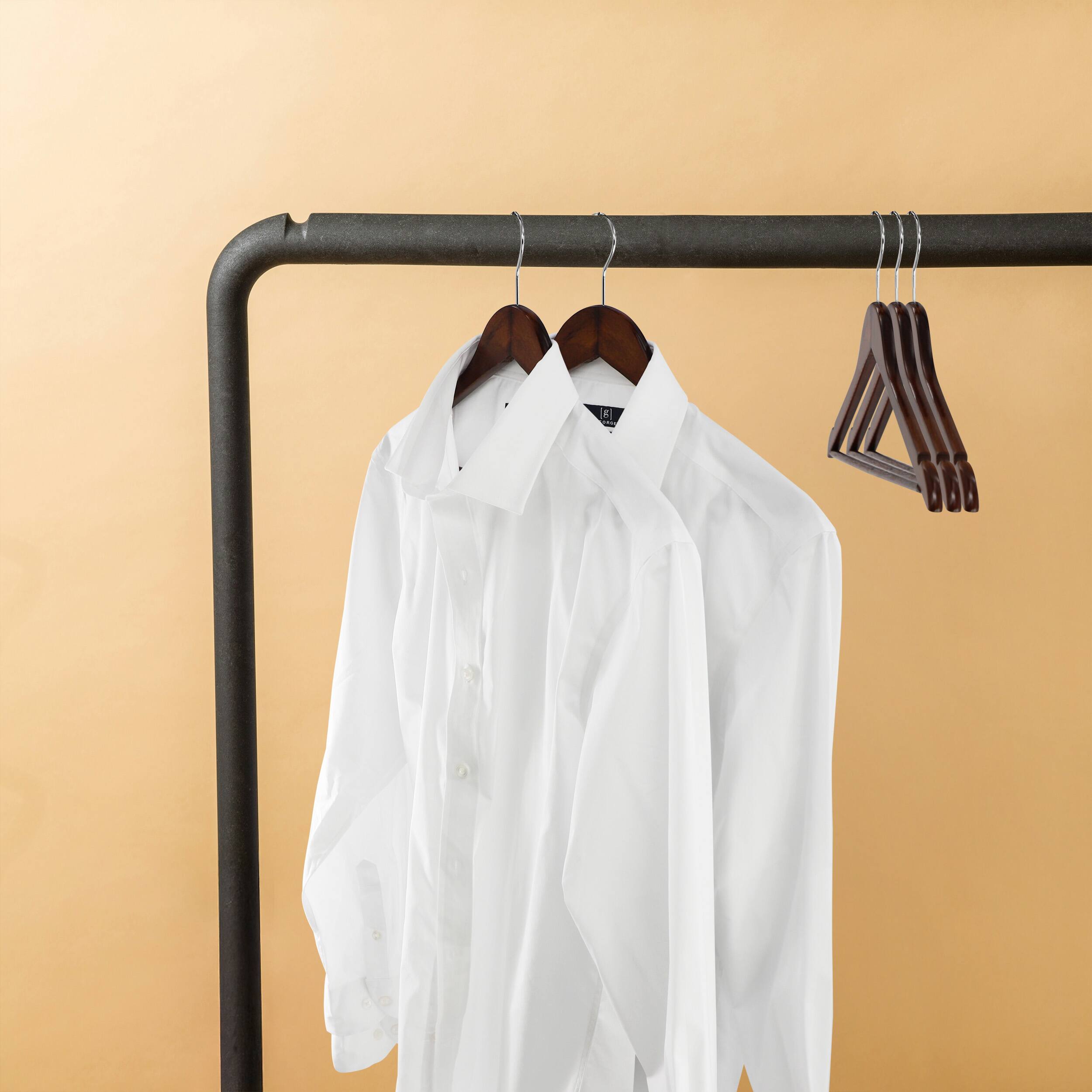 Alt View 4. MegaChef - MegaChef 20 Piece Acacia Wood Swivel Hook Hanger Set in Dark Brown - Brown.