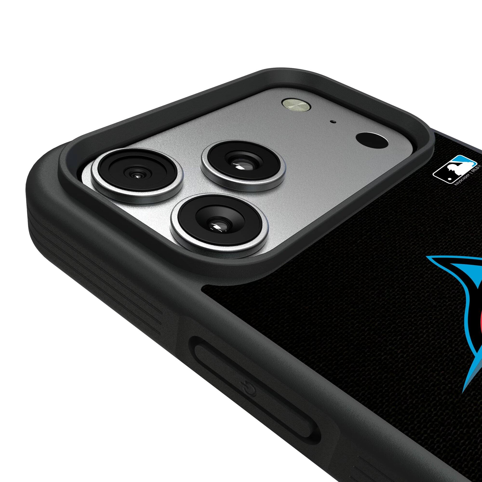 Alt View 2. Keyscaper - Miami Marlins Personalized Bump Case with 8.2ft Drop Protection - 16 - Multicolor.