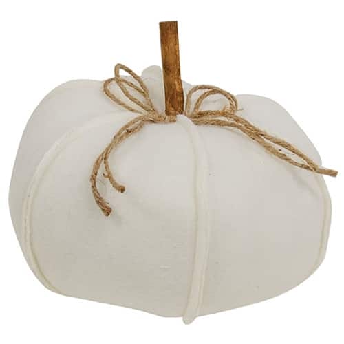 BreeBe - *Fleece Stuffed Pumpkin 8" - White