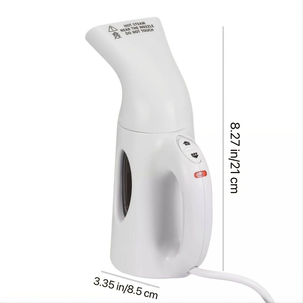 HOT STEAM NEAR THE NOZZLE DO NOT TOUCH

8.27 in/21 cm

3.35 in/8.5 cm