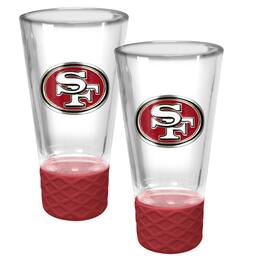 Great American Products - San Francisco 49ers 2-Pack 4oz. Cheer Shot Set with Silicone Grip - Red