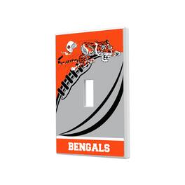 Keyscaper - Cincinnati Bengals Passtime Design Single Toggle Lightswitch Plate - Multicolor