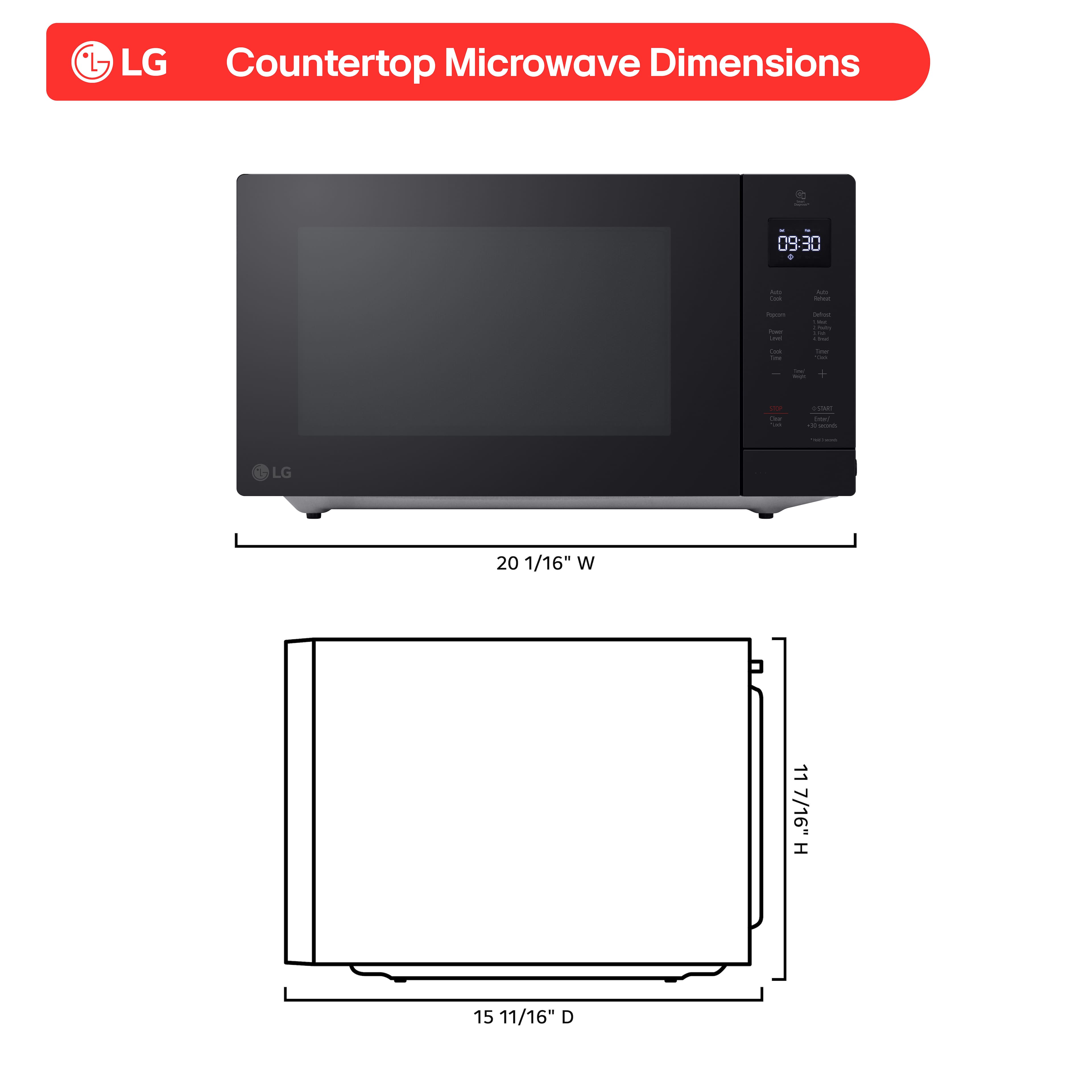 LG - 1.1 Cu. Ft. Countertop Microwave with Easy Clean and Au