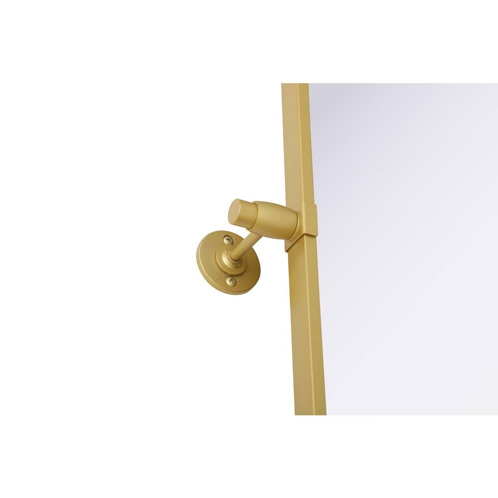 Alt View 7. Elegant Kitchen and Bath - Amoura 27X36 Pivot Mirror In Brass - Brass.