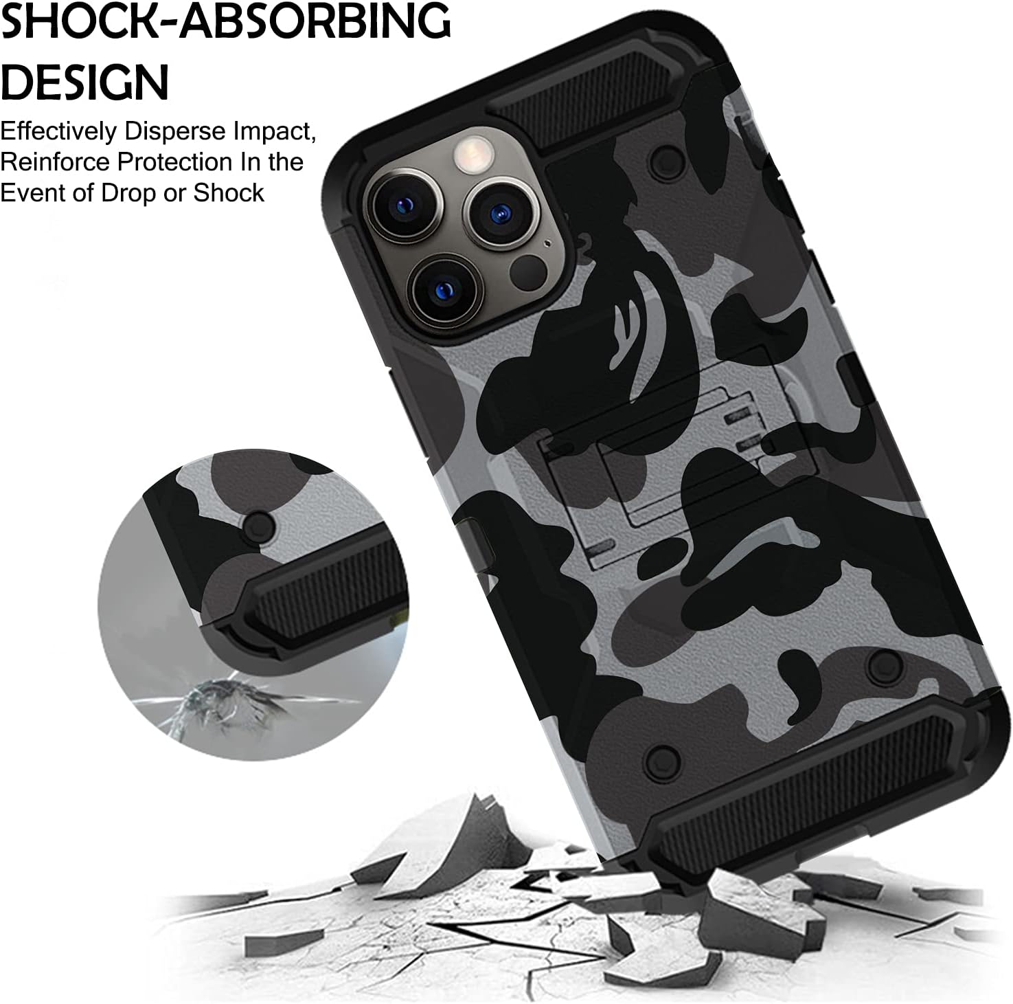 SHOCK-ABSORBING DESIGN  
Effectively Disperse Impact, Reinforce Protection In the Event of Drop or Shock