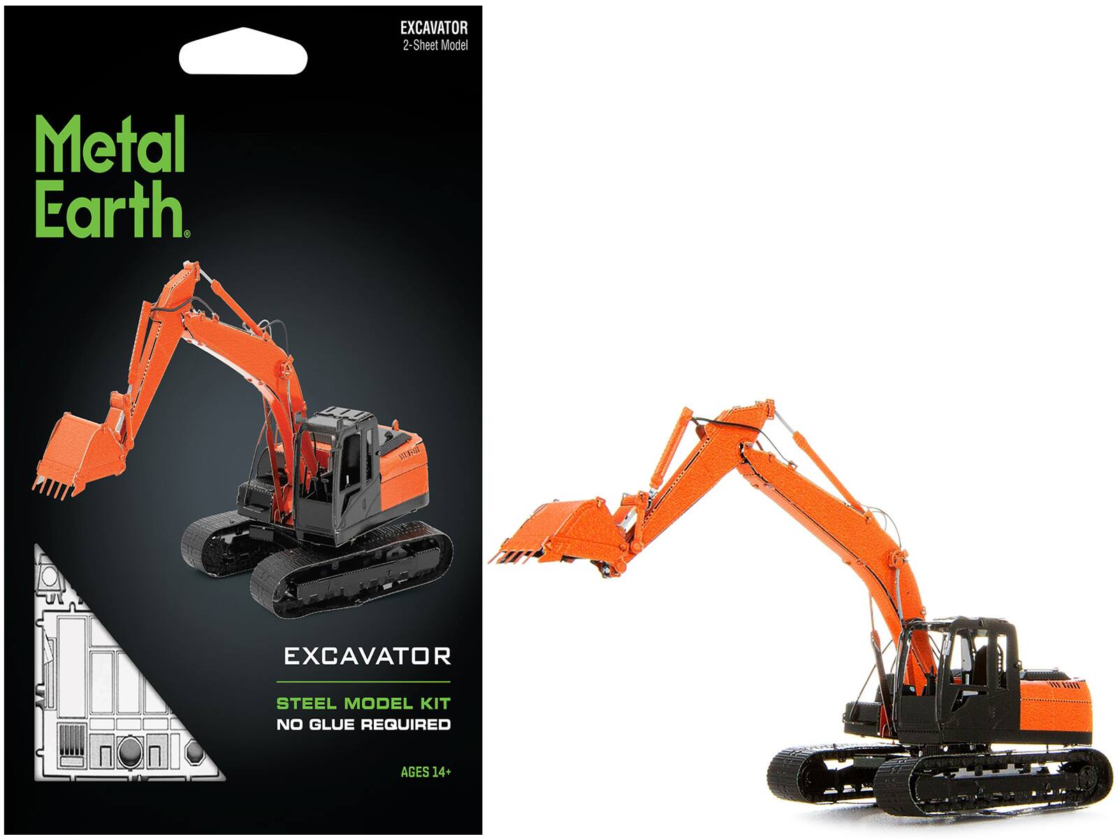 Metal Earth

EXCAVATOR  
2-Sheet Model

EXCAVATOR  
STEEL MODEL KIT  
NO GLUE REQUIRED  
AGES 14+