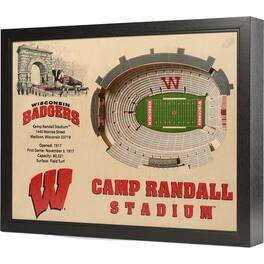 YouTheFan - Wisconsin Badgers 25.5" x 19.5" Camp Randall Stadium Stadium Views Wall Art - Multicolor