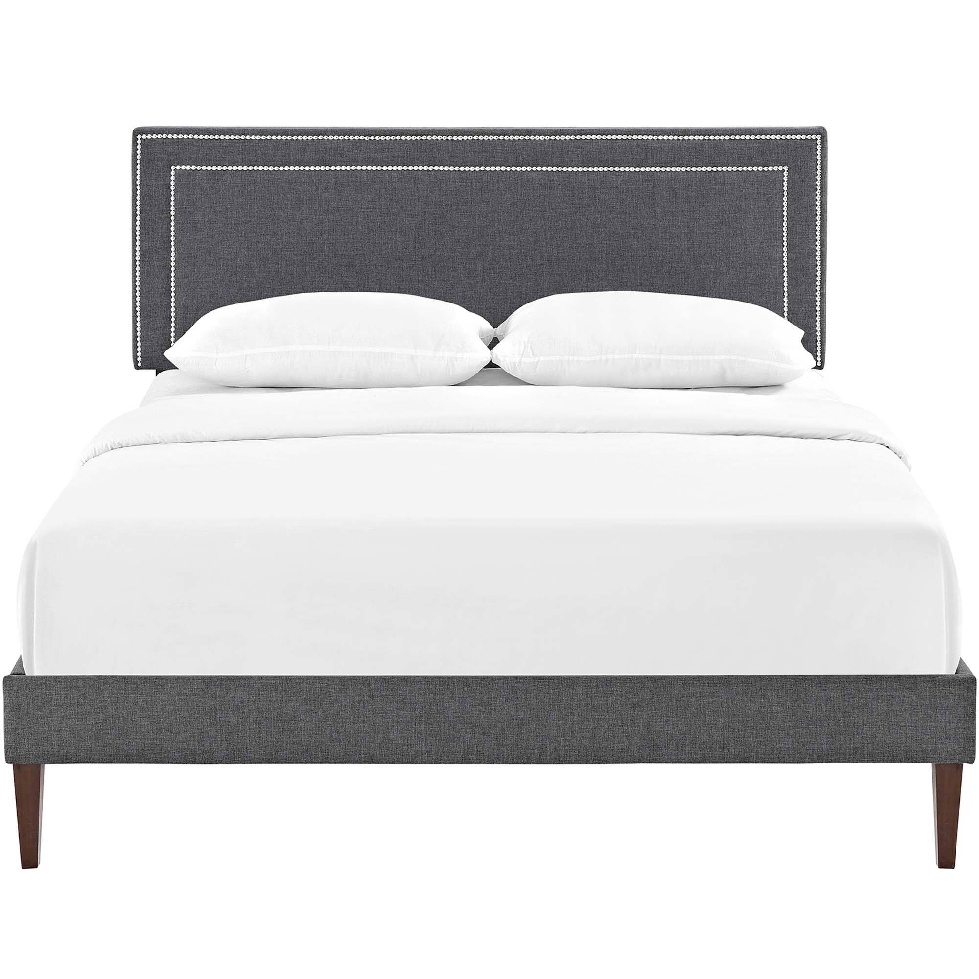 Alt View 1. Modway - Celine Channel Tufted Performance Velvet Twin Platform Bed - Gray.