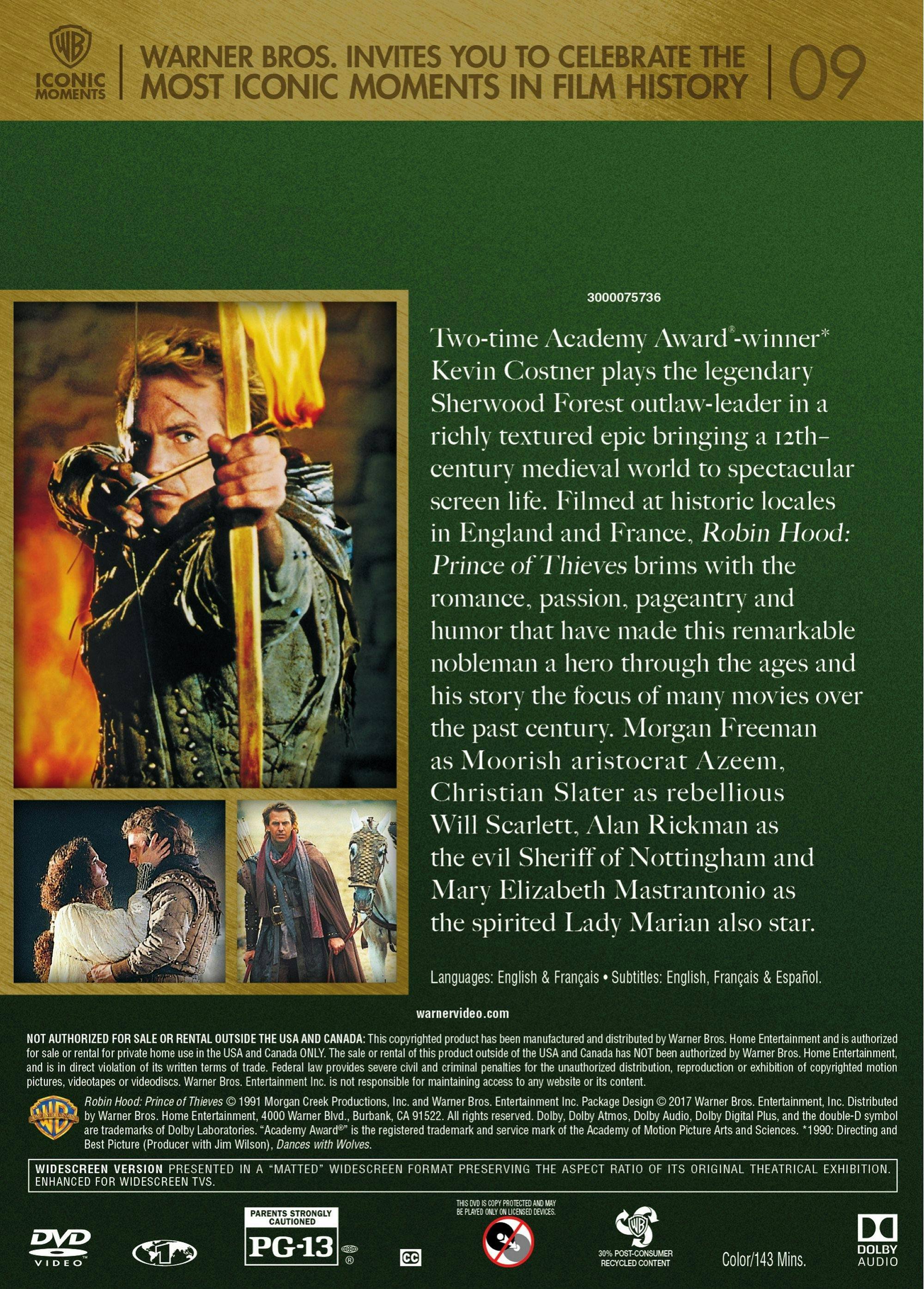 Back. Robin Hood: Prince of Thieves (Iconic Moments) [DVD].