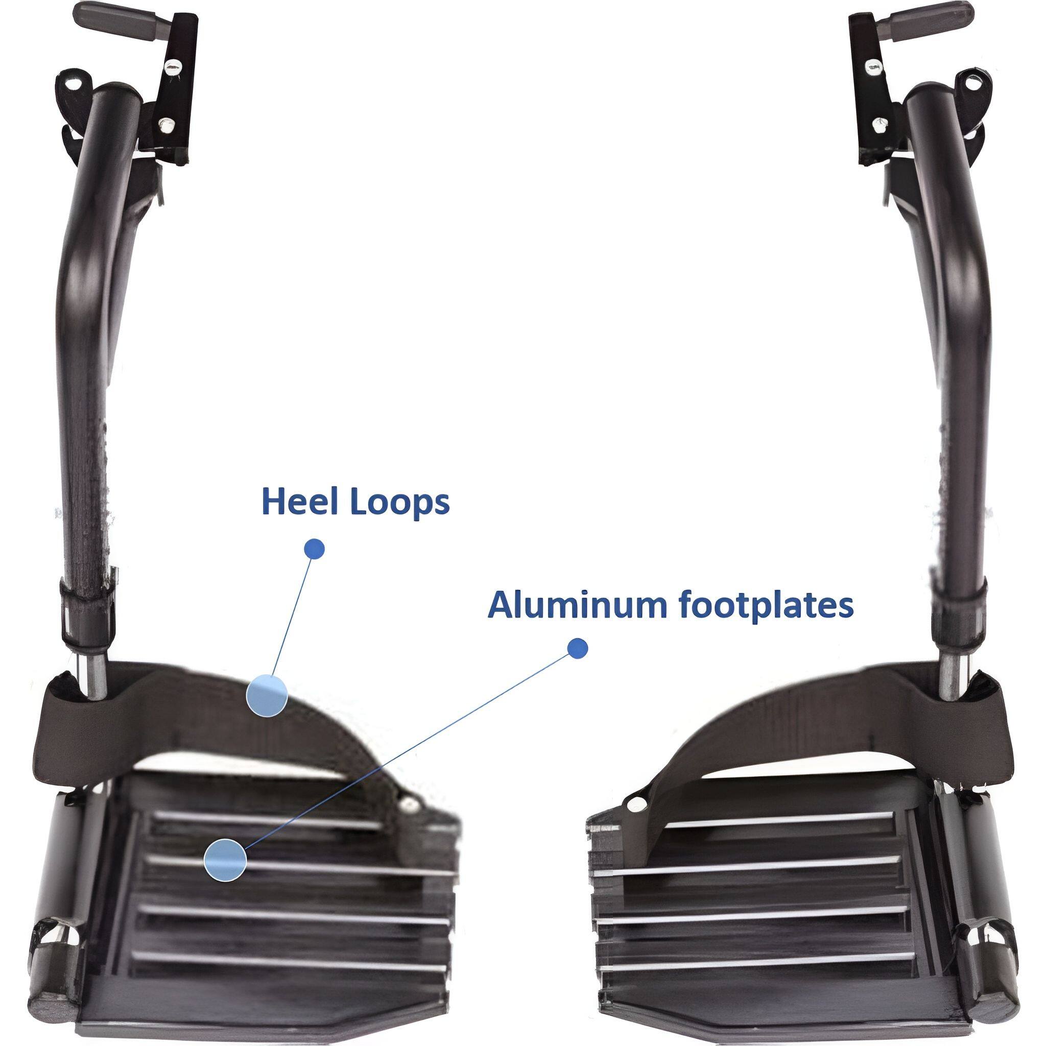 Heel Loops  
Aluminum footplates