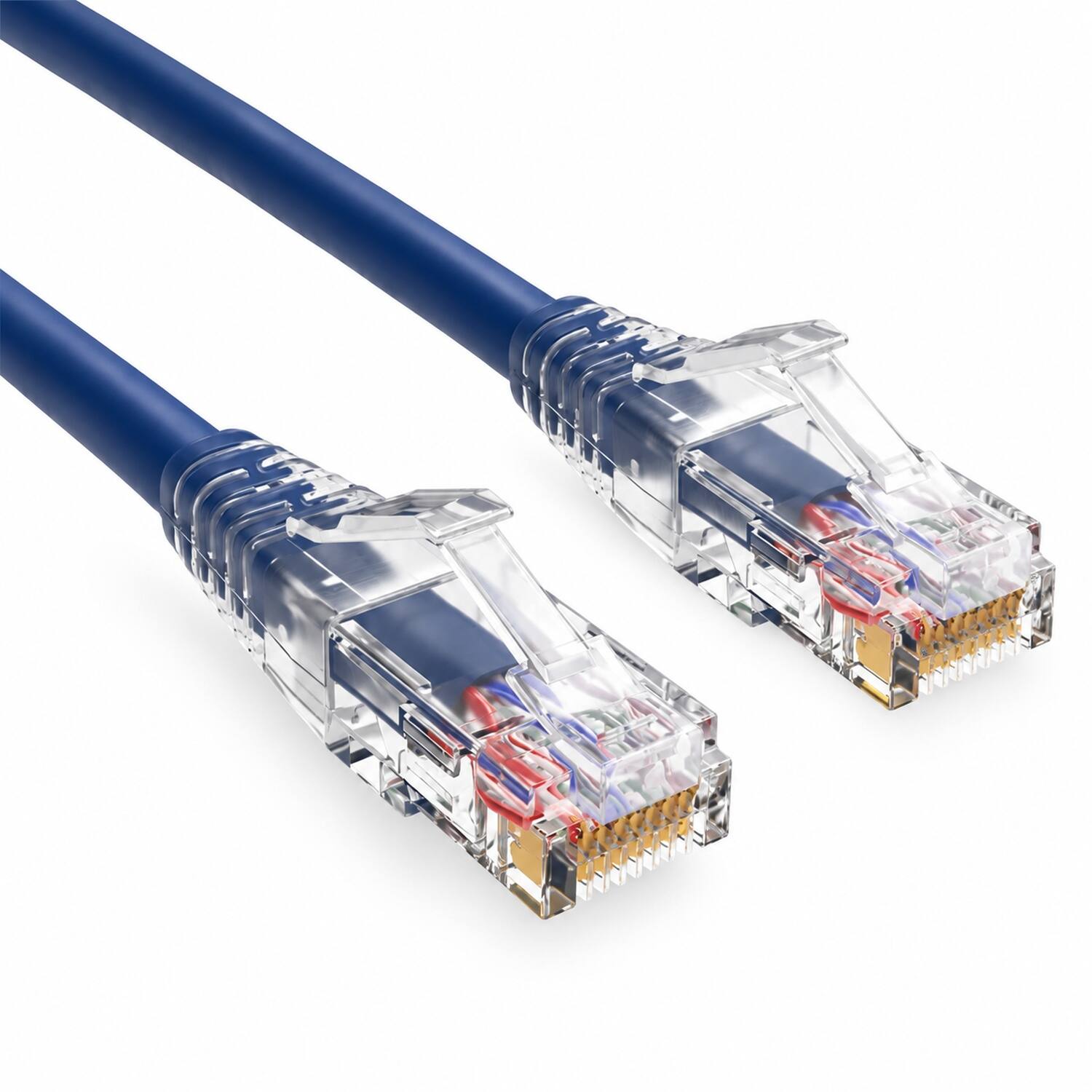 Sanoxy - 20ft Cat6 Ethernet Cable 550 MHz UTP Network Patch Cord with Clear Snagless Boot - Blue
