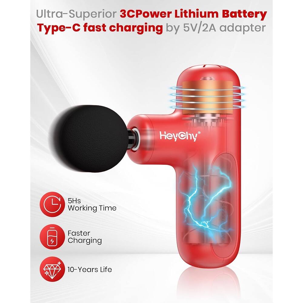 Ultra-Superior 3C Power Lithium Battery  
Type-C fast charging by 5V/2A adapter  

5Hs Working Time  
Faster Charging  
10-Years Life