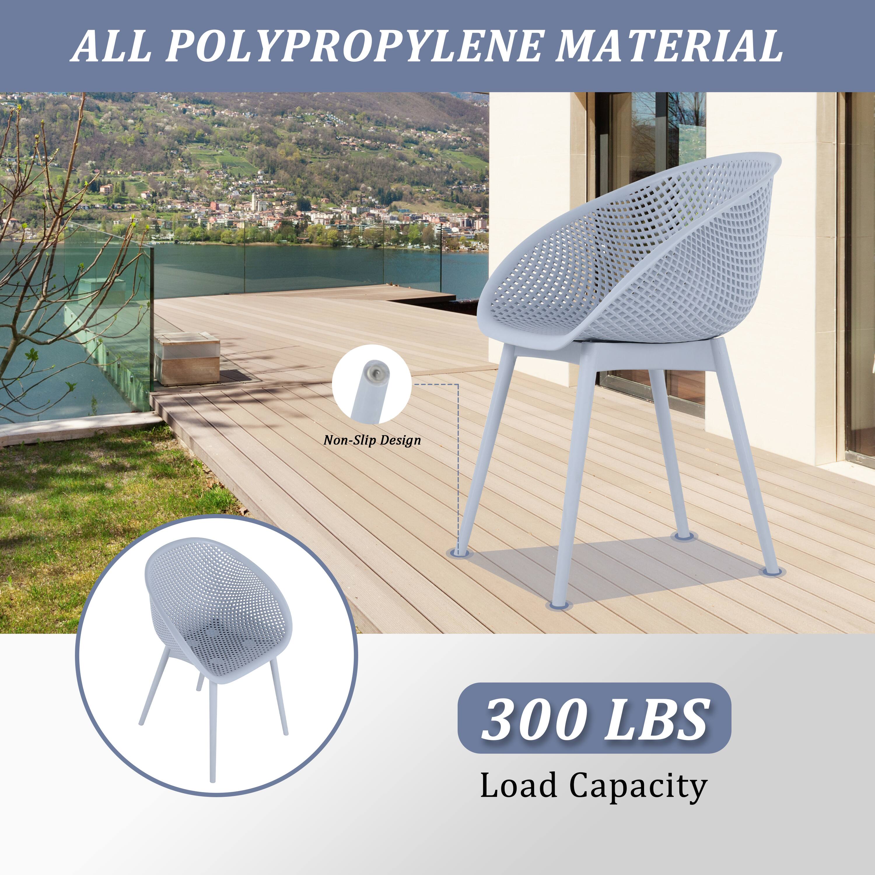 ALL POLYPROPYLENE MATERIAL  
Non-Slip Design  
300 LBS Load Capacity