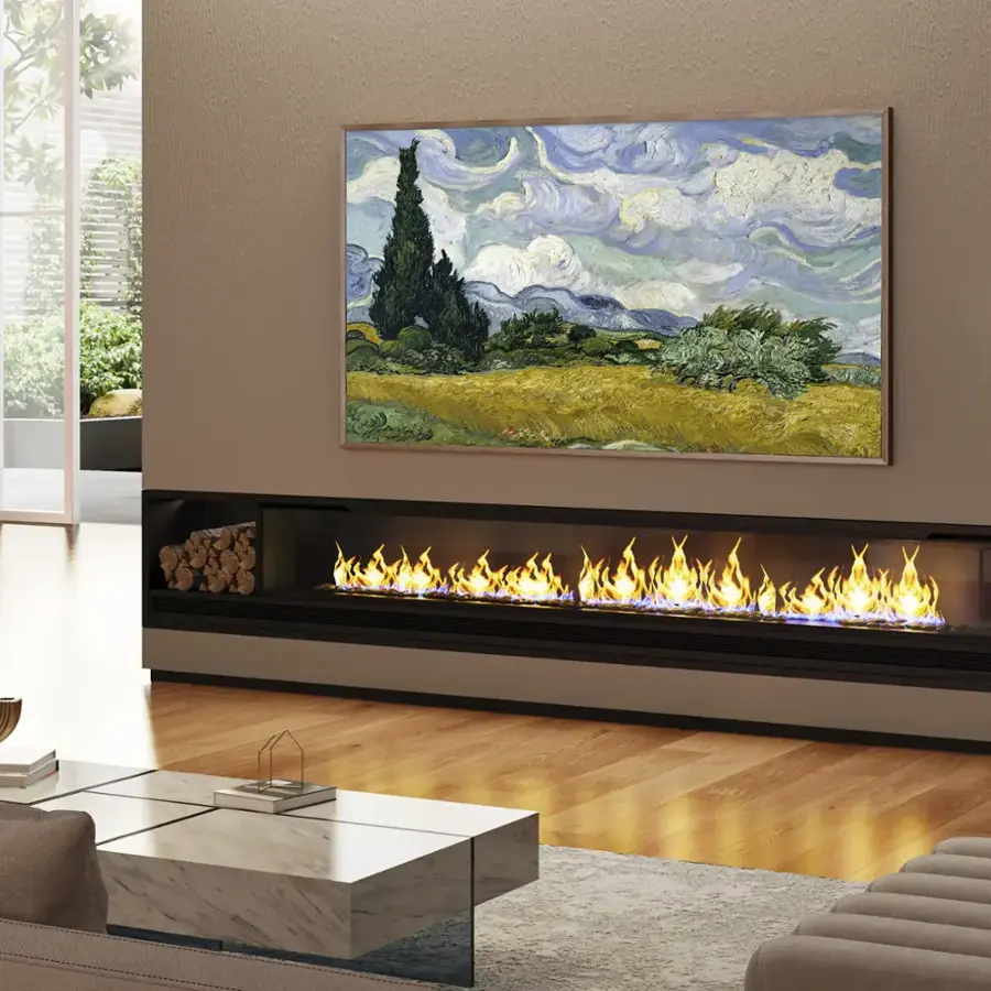 Alt View 27. Hisense - 55" Class S7 Series CanvasTV 4K QLED TV with Hi-Matte Display and UltraSlim Wall Mount (2024) - Black.