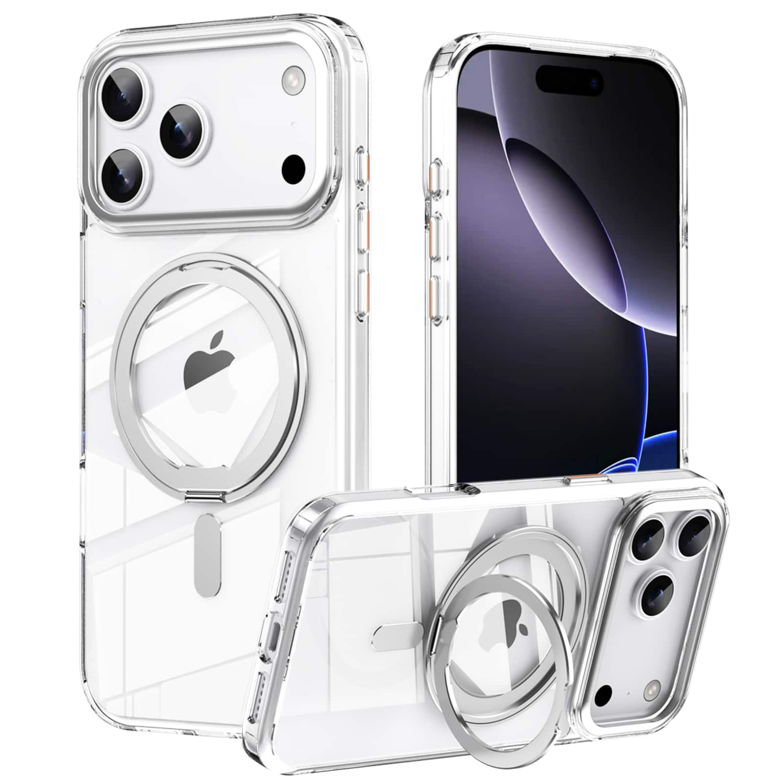 UUCOVER - For Apple iPhone 17 Pro Max Frosted Case with Rotatable Magnetic Ring Stand MagSafe Compatible Matte Shockproof Cover - Clear price history on PriceWatchPro