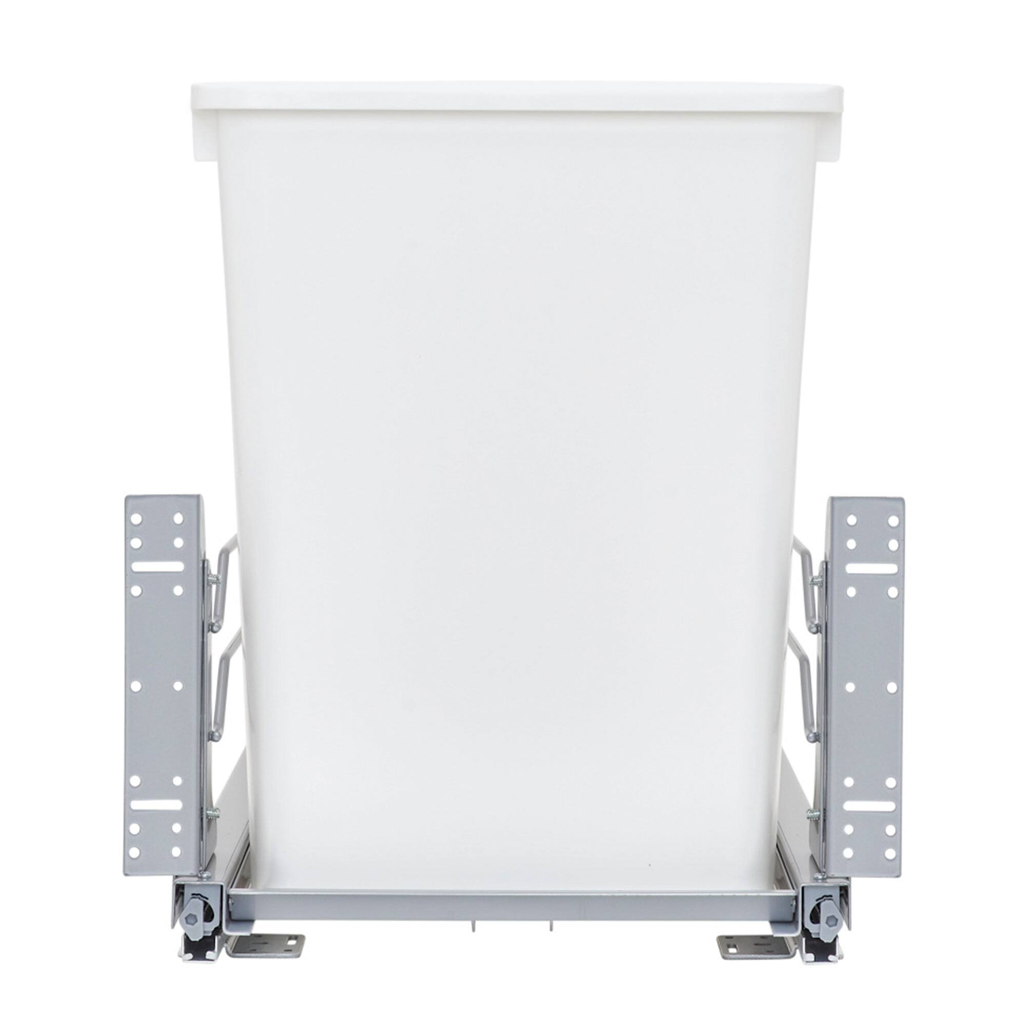Alt View 7. Rev-A-Shelf - Rev-A-Shelf Double Pullout Trash Cans 35 qt. with Soft-close, 53WC-1835SCDM-211 - White.