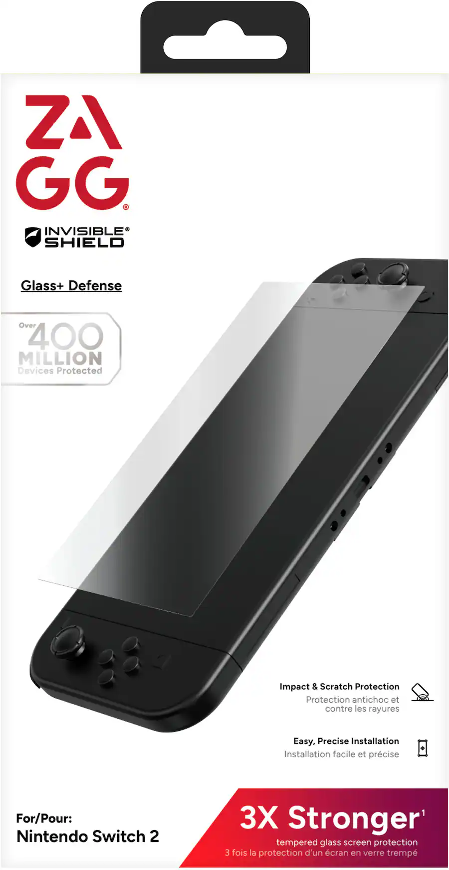 Switch Protector ZAGG InvisibleShield Glass+ Defense Screen Protector for Nintendo ...