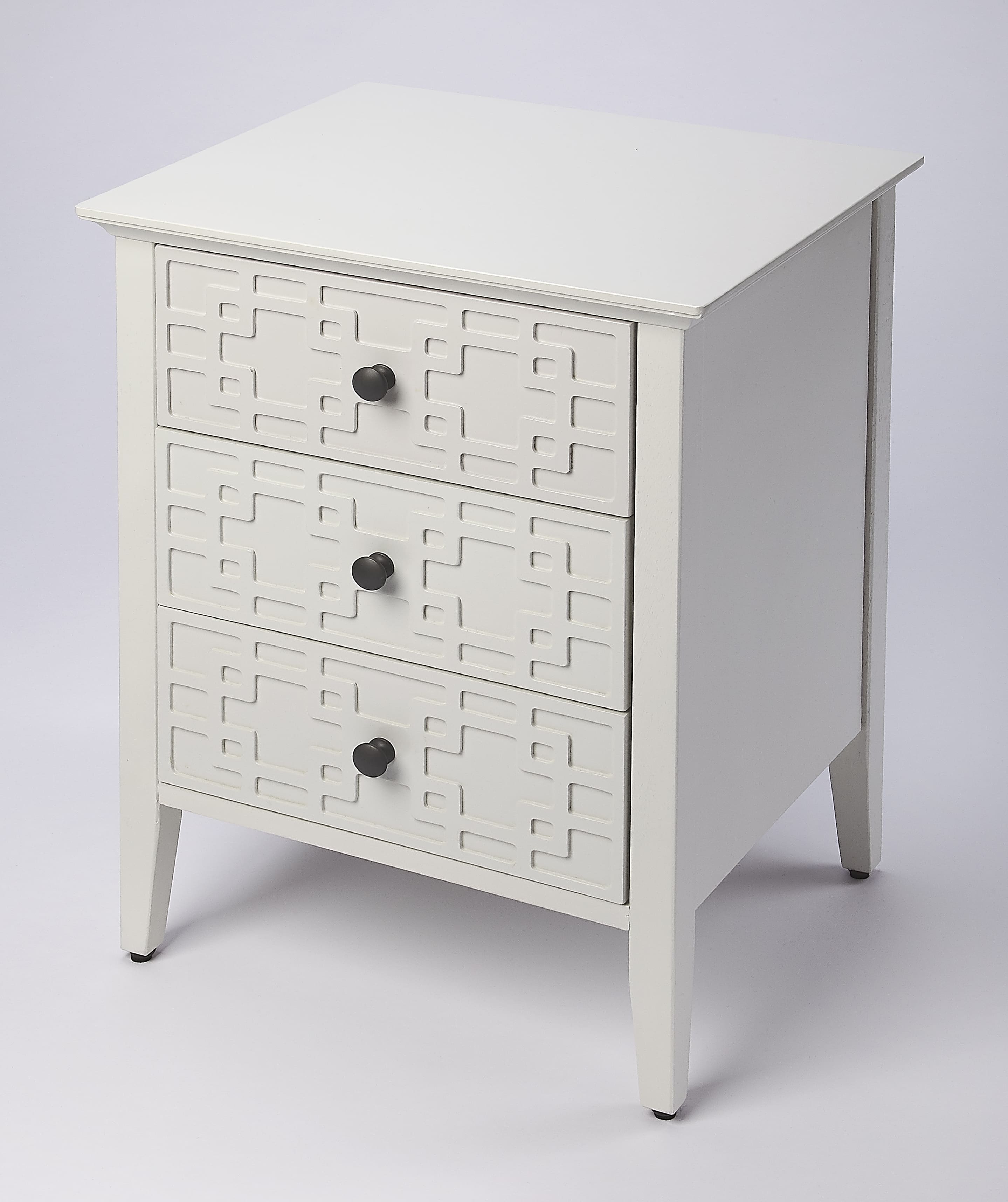 Butler Specialty - Kinsley 18 in. W Rectangular Wood 3 Drawer Nightstand - Off-White price history on PriceWatchPro