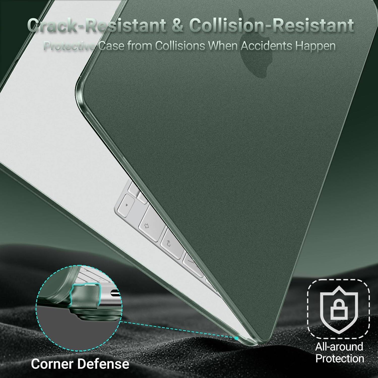 Crack-Resistant & Collision-Resistant Protective Case from Collisions When Accidents Happen  
Corner Defense  
All-around Protection