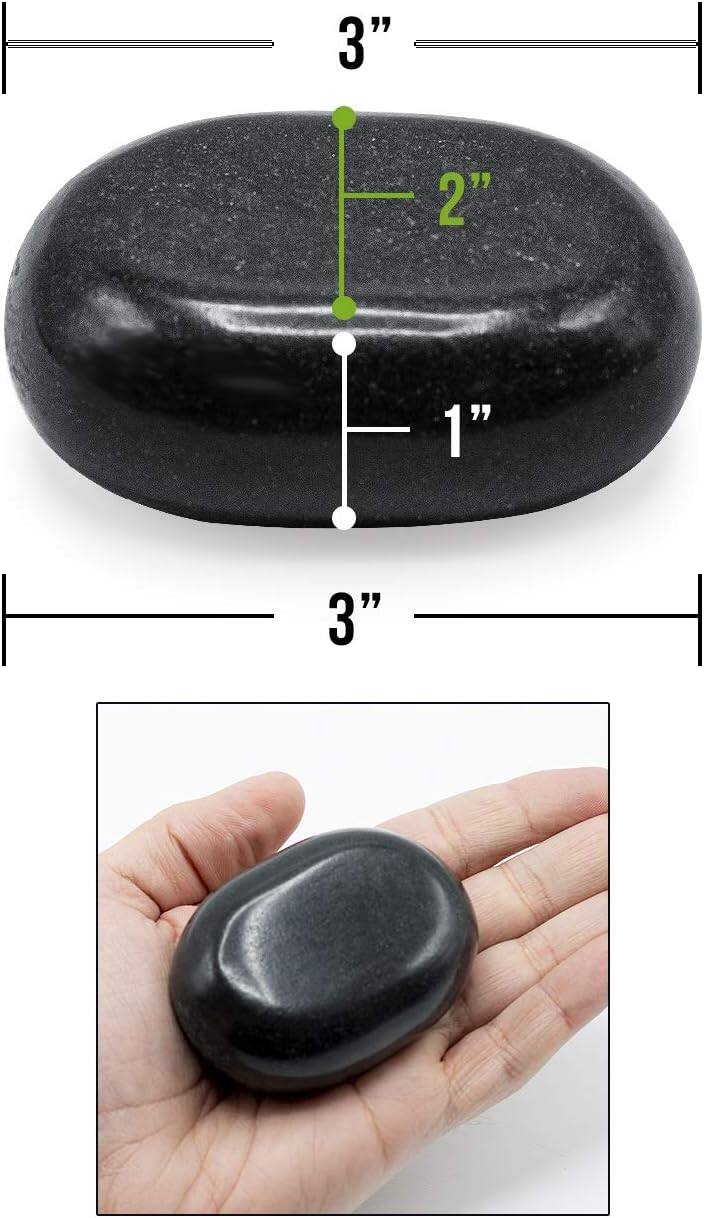 Alt View 5. Sorbus - Sivan Health and Fitness 8-Piece Large Black Basalt Hot Stone Set — Great for Spas, Massage Therapy, Relaxation - Black.