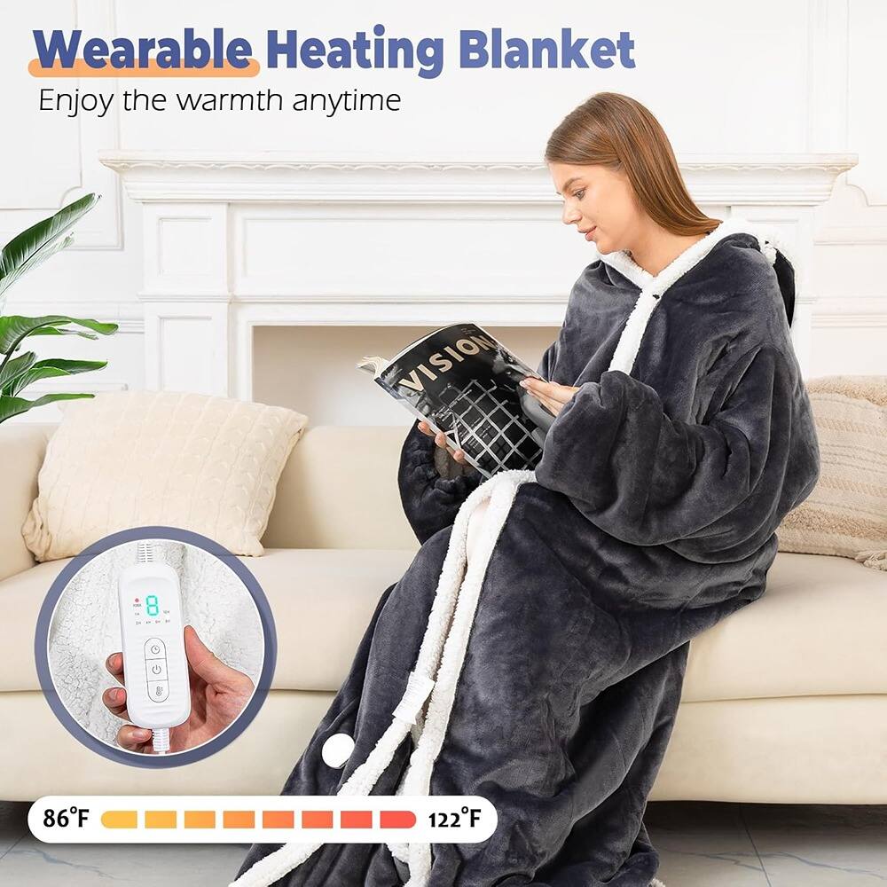 Wearable Heating Blanket  
Enjoy the warmth anytime  

86°F  
122°F