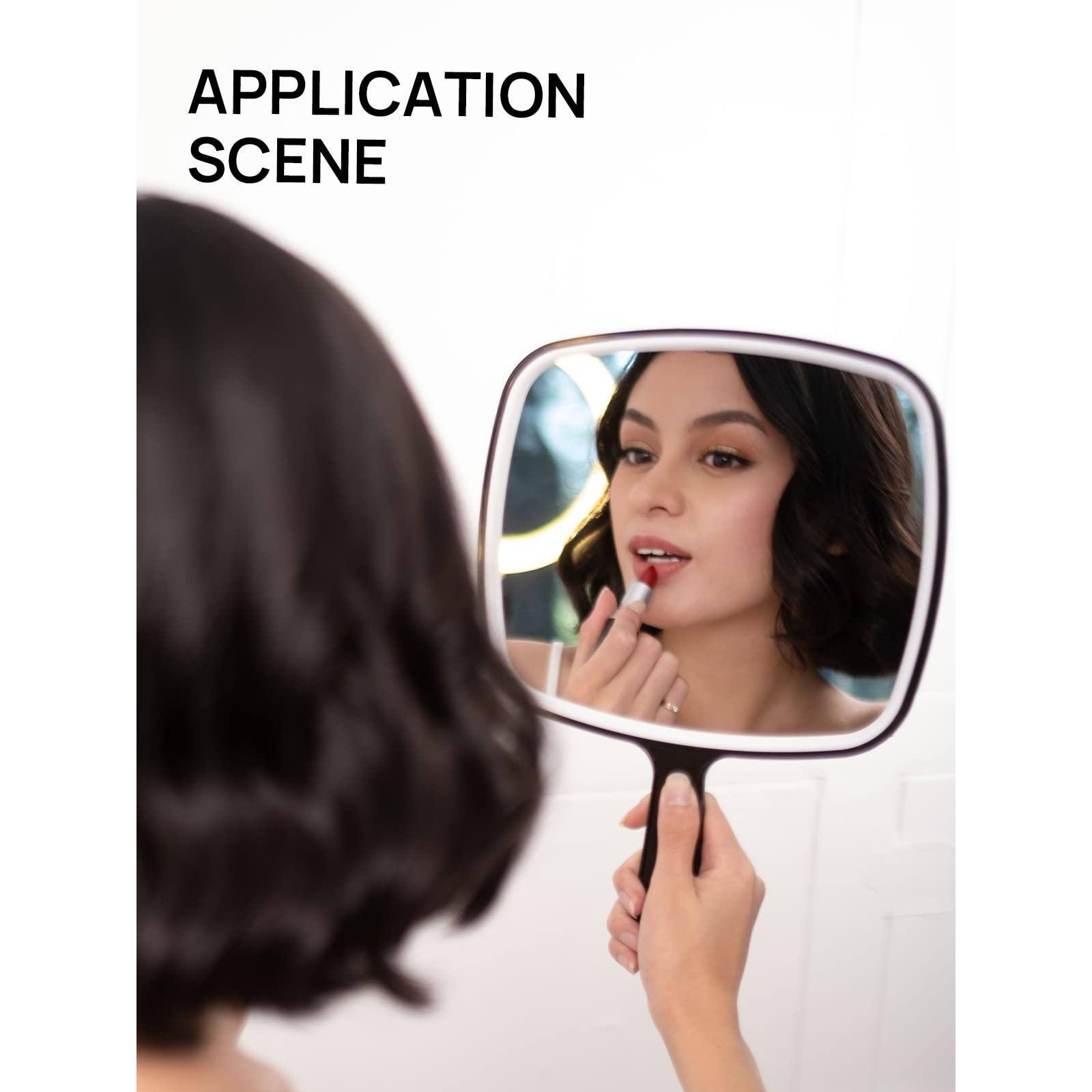 Pacoar Cade Hand Mirror Extra Large Handheld With Handle L X W Mirror ...