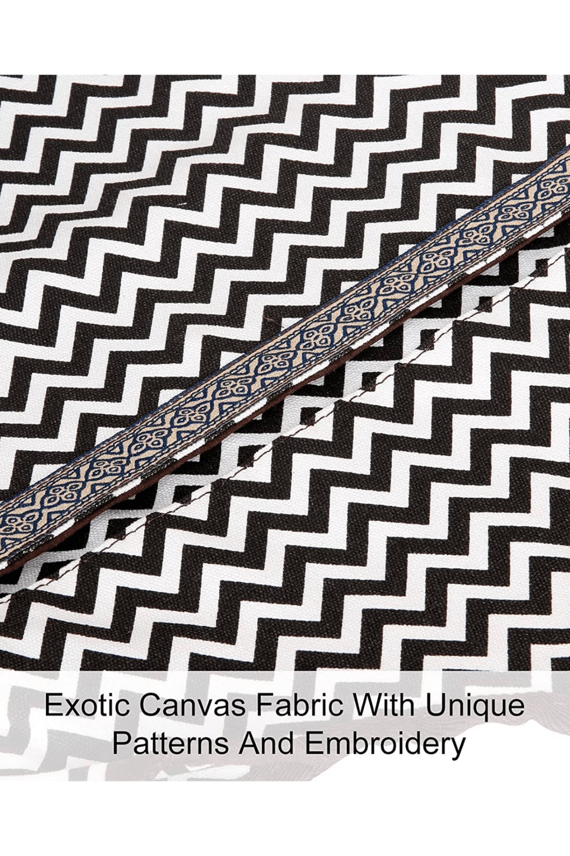 Exotic Canvas Fabric With Unique Patterns And Embroidery