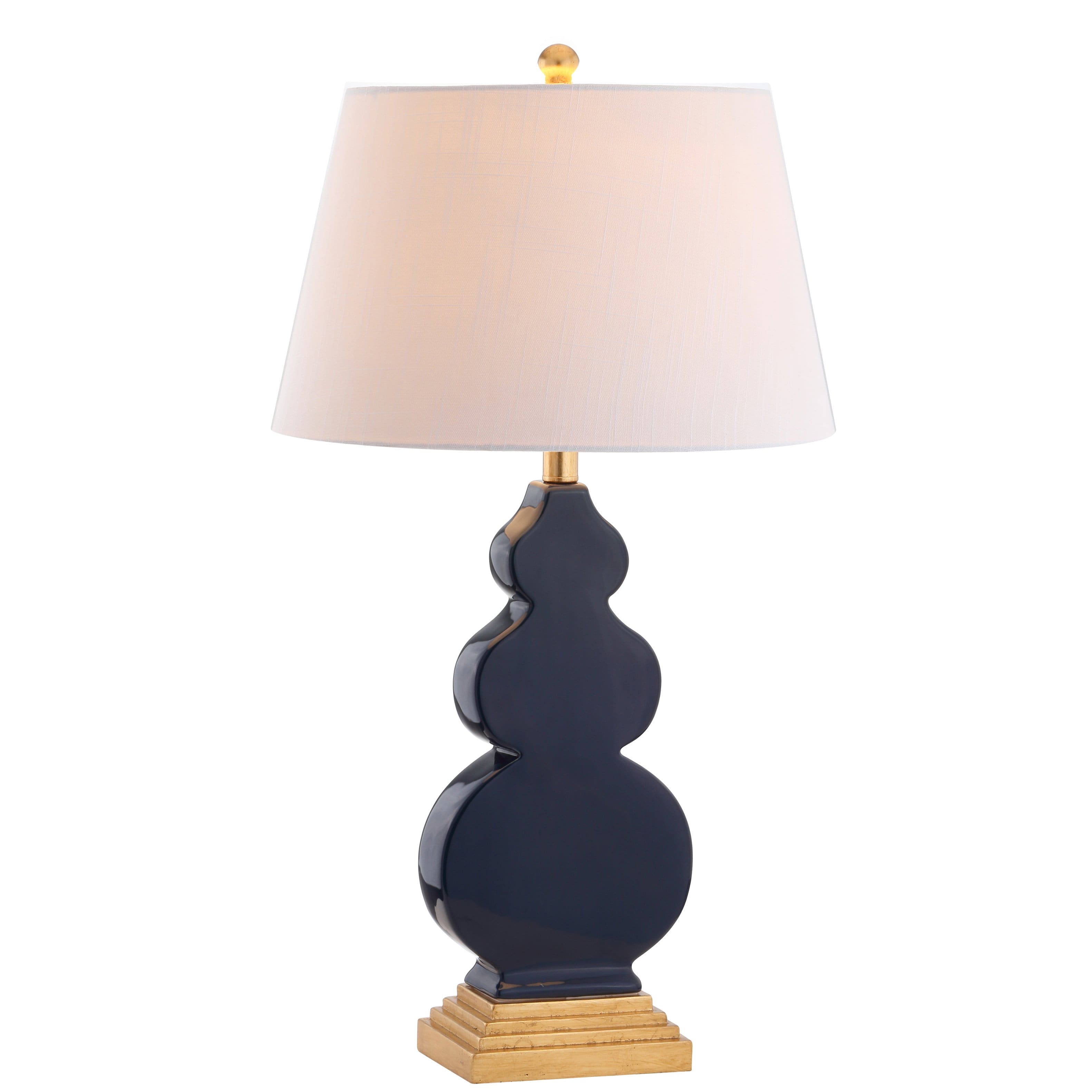 Jonathan Y - Carter 29" Ceramic/Resin LED Table Lamp - Navy/Gold