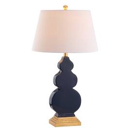 Jonathan Y - Carter 29" Ceramic/Resin LED Table Lamp - Navy/Gold