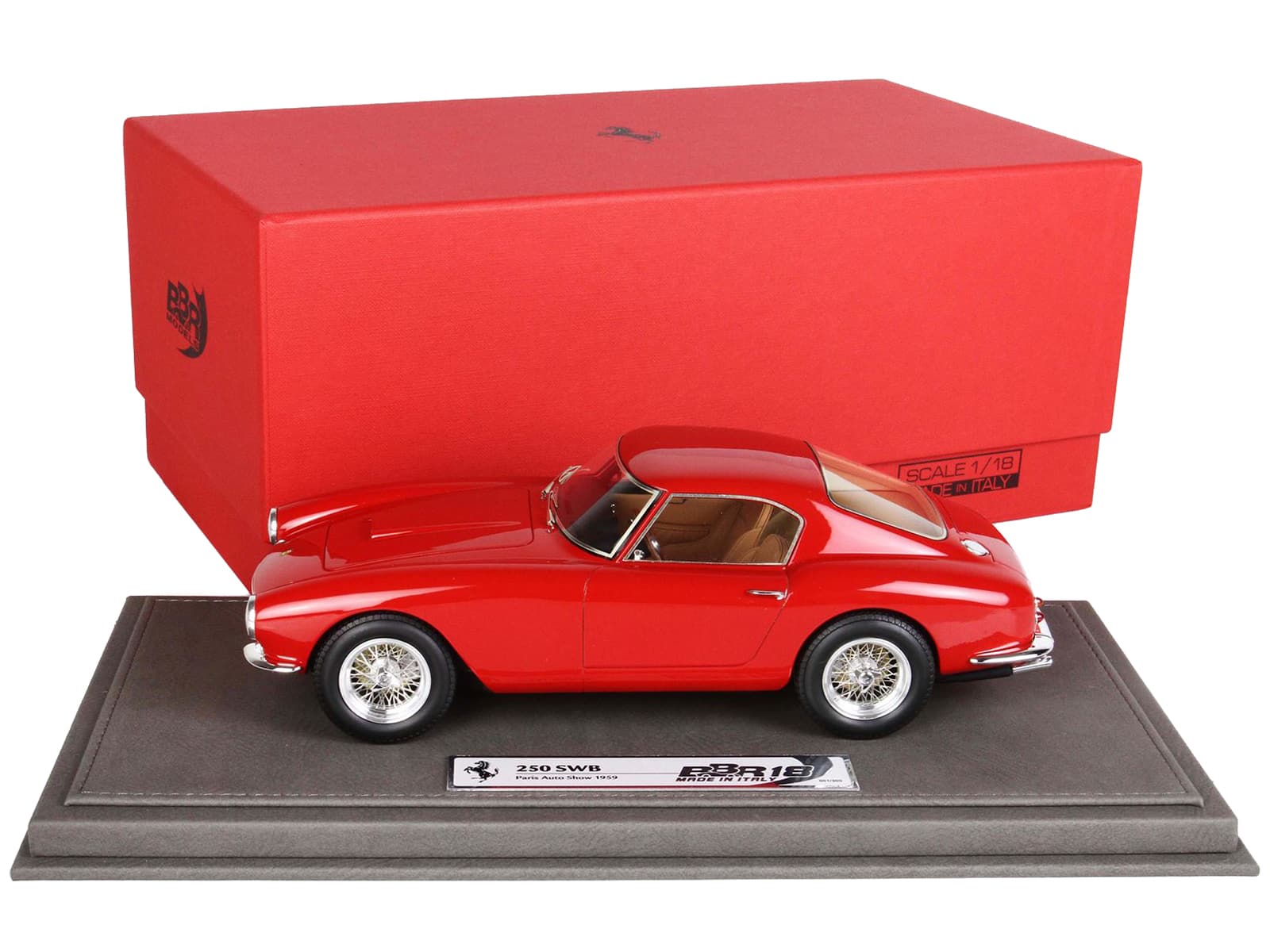 1959 Ferrari 250 SWB GT Berlinetta Paseo Corto Red with DISPLAY CASE Limited Edition to 500 pieces 1/18 Model Car by BBR price history on PriceWatchPro
