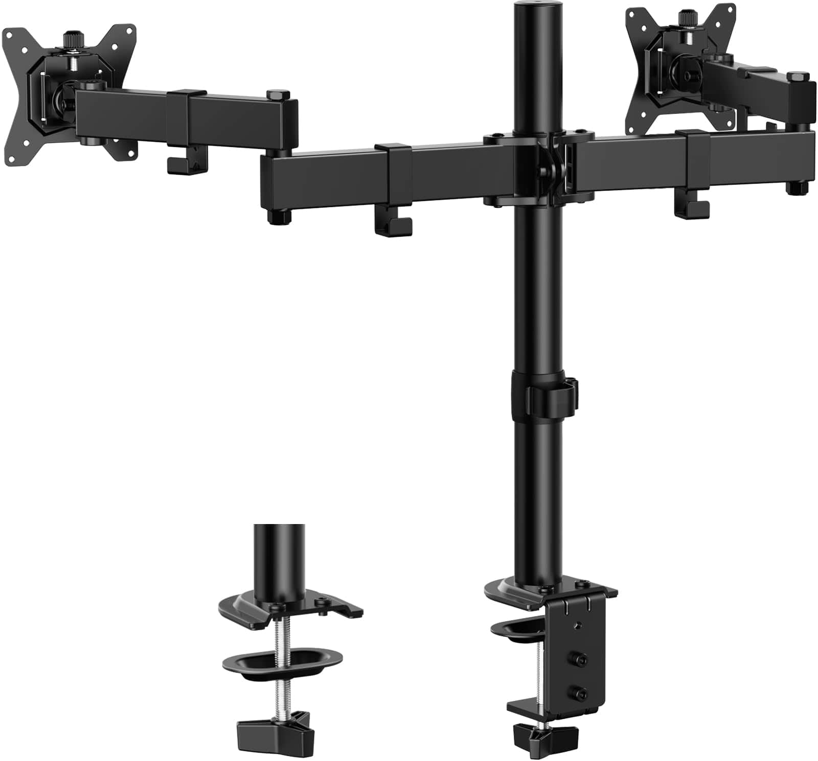 Refined Abode Design - Dual Monitor Stand Heavy duty Mount For 17" 32" Monitors Flexible Arms With Easy Dual monitor Alignment Stu - Default