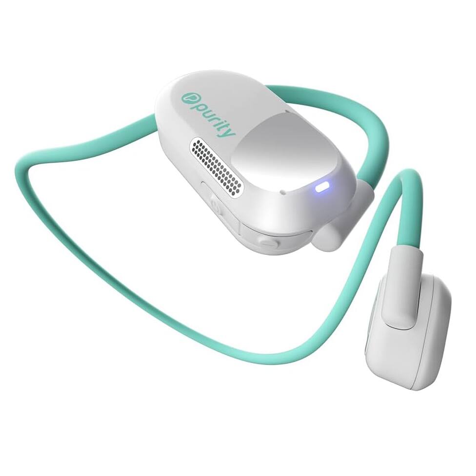 Front. Purity - Purity Air Open Ear Headphones – Air Conduction Wireless Bluetooth Earbuds with Noise Cancelling Mic - White/Turquoise.