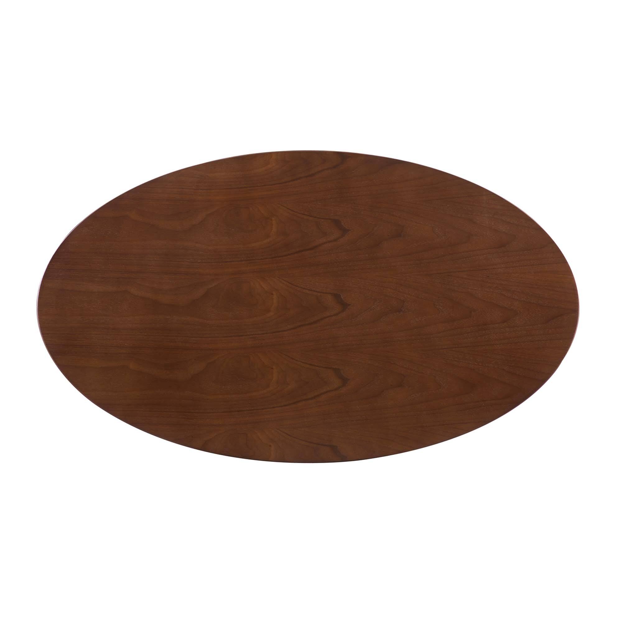 Alt View 1. Modway - Verne 48" Oval Dining Table by Modway - Gold Walnut.