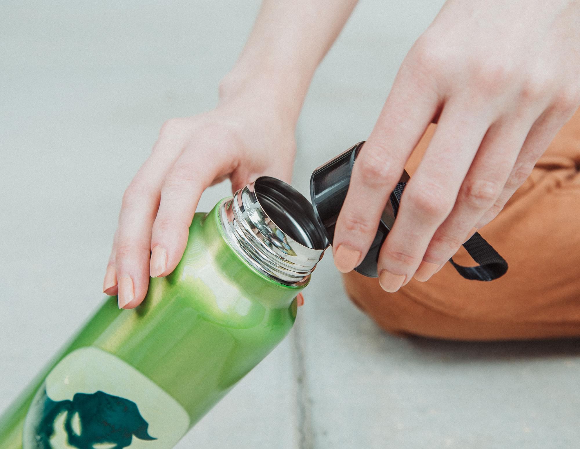 Alt View 4. Disney - Disney Nightmare Before Christmas "Everyone Boogie" Stainless Steel Water Bottle - Green.
