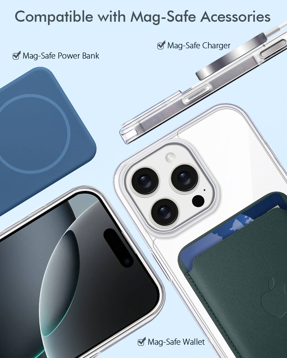 Compatible with Mag-Safe Accessories Mag-Safe Power Bank Mag-Safe Charger Mag-Safe Wallet