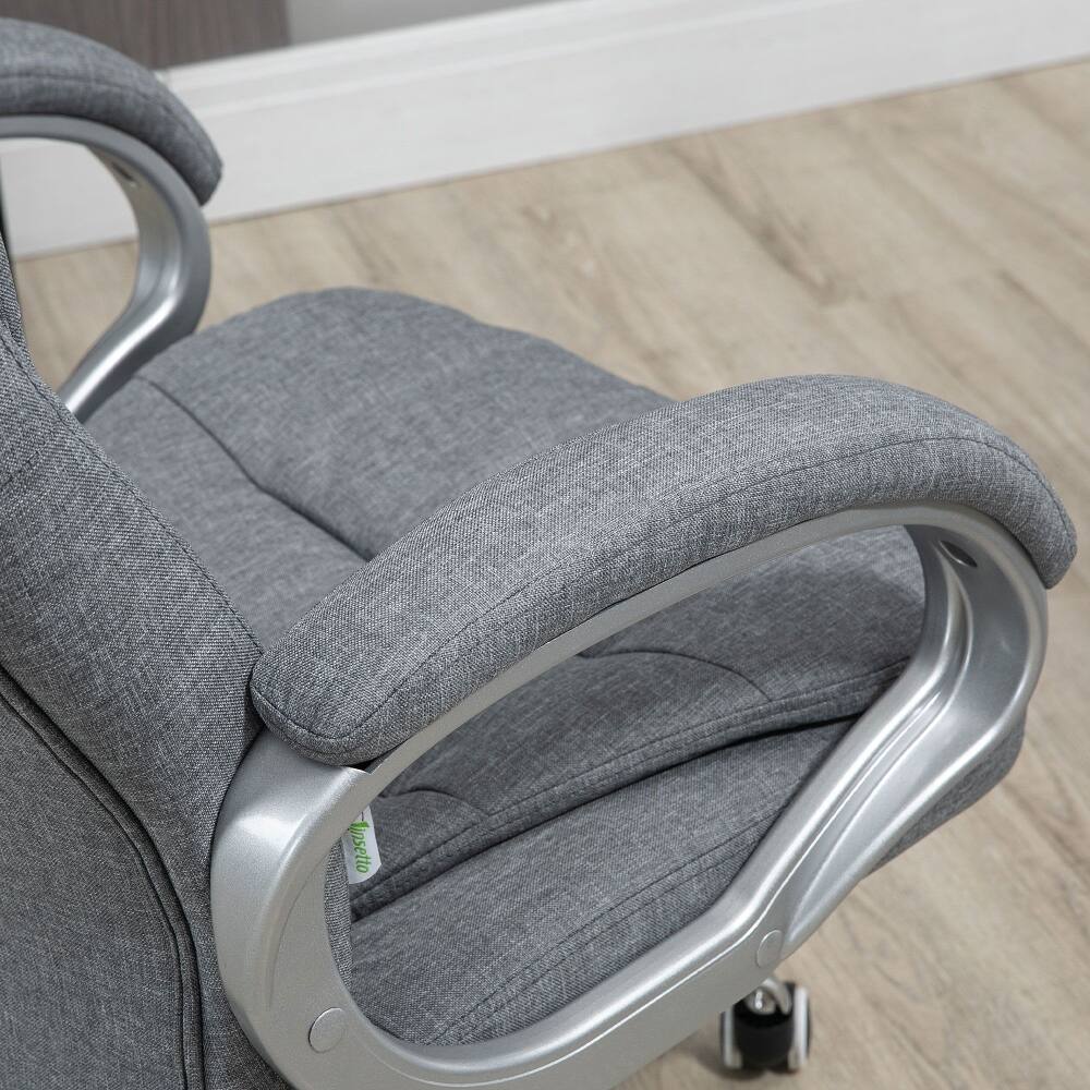Alt View 4. Loheer - Loheer High Back Executive Office Chair, Adjustable Height, Padded Lumbar Support, Gray - Gray.