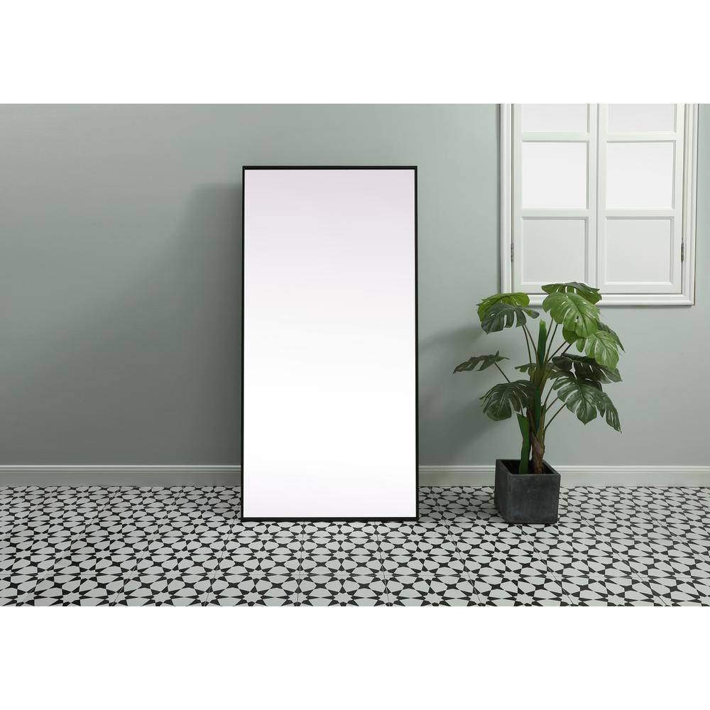 Elegant Decor - Metal Frame Rectangle Full Length Mirror 30x60 Inch - Black price history on PriceWatchPro