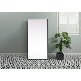 Elegant Decor - Metal Frame Rectangle Full Length Mirror 30x60 Inch - Black