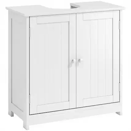 Front. Kleankin - Sink Storage Cabinet - White.