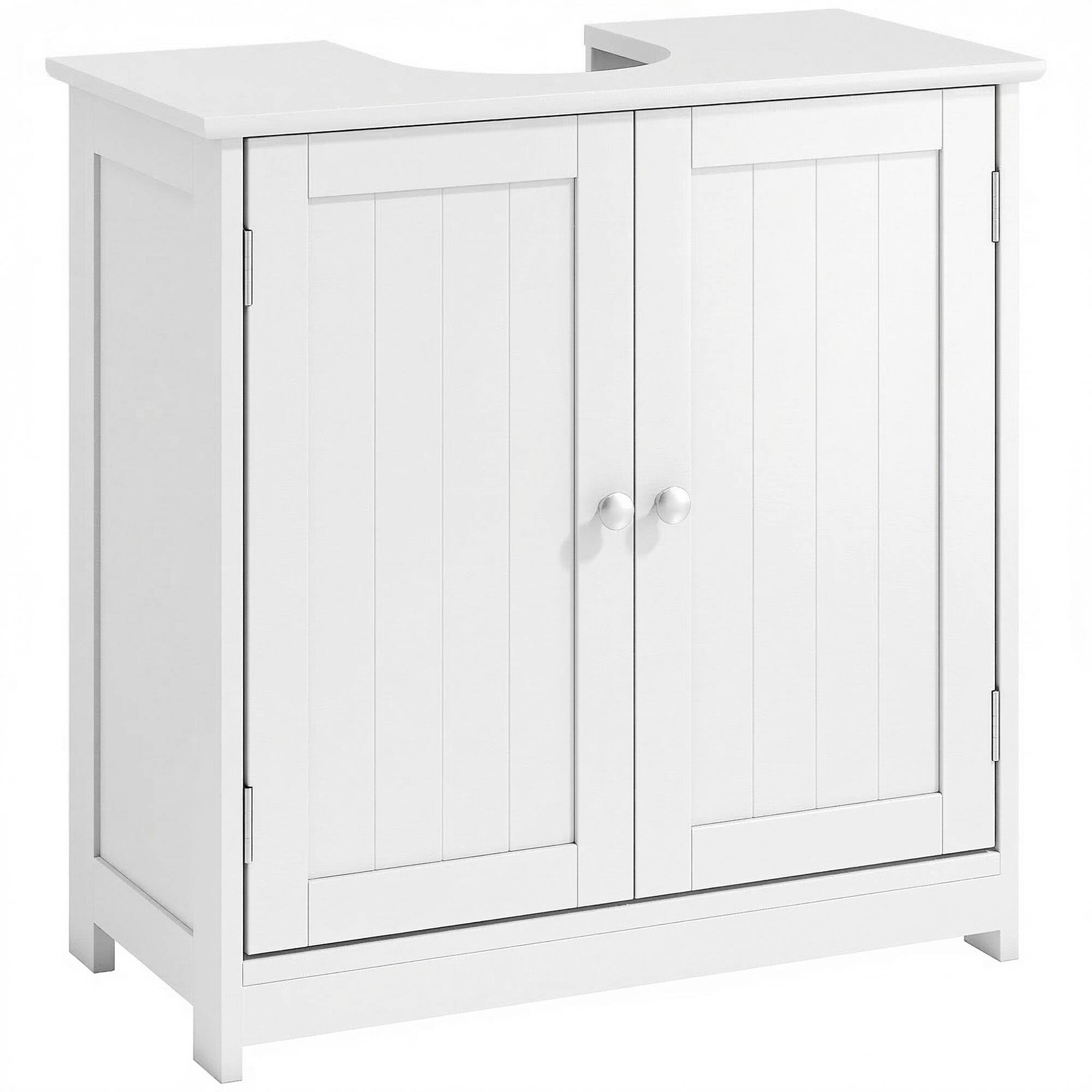 Front. Kleankin - Sink Storage Cabinet - White.