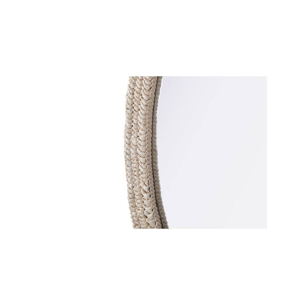 Back. Elegant Decor - Oval Cornhusk Mirror 24x36 in Linen White - Linen White.