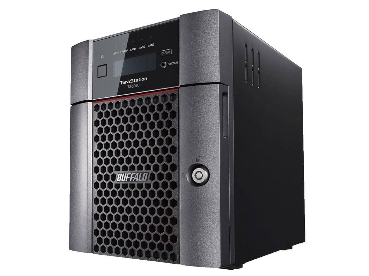 LAN1 LAN2 LAN3 ERROR LAN1 INFO DISPLAY FUNCTION TeraStation TS5020 BUFFALO