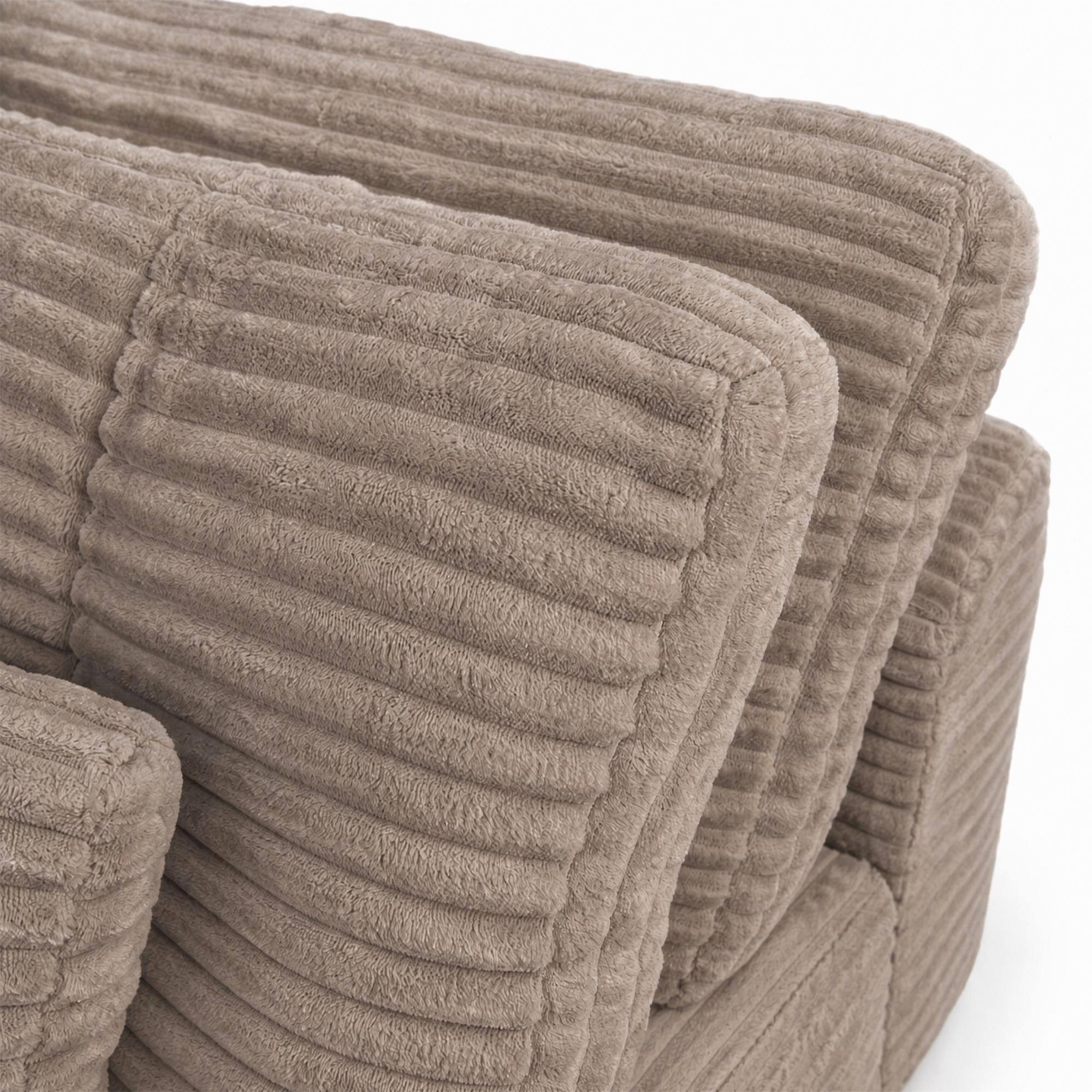 Alt View 5. Boyel Living - Khaki Modular Cloud Sofa Set 105" DIY Sectional with Ottoman Pure Foam Faux Rabbit Fur Velvet - Khaki.