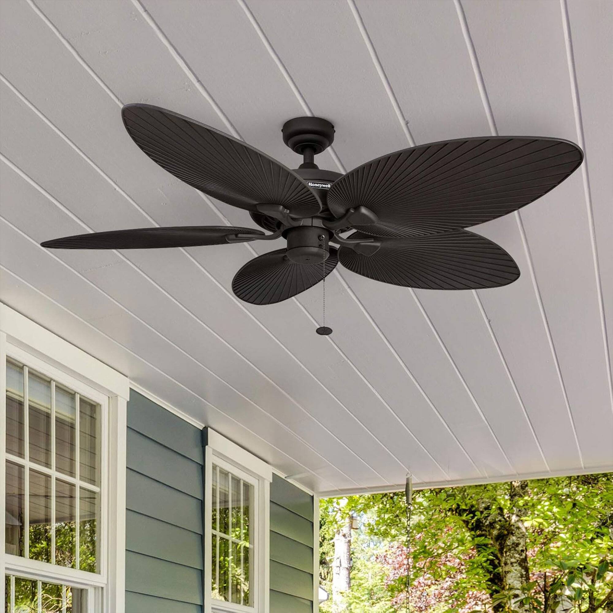 Alt View 2. Honeywell - Honeywell Palm Island 52 Inch Tropical Ceiling Fan, No Light, Oil Rubbed Bronze - Bronze (No Light).
