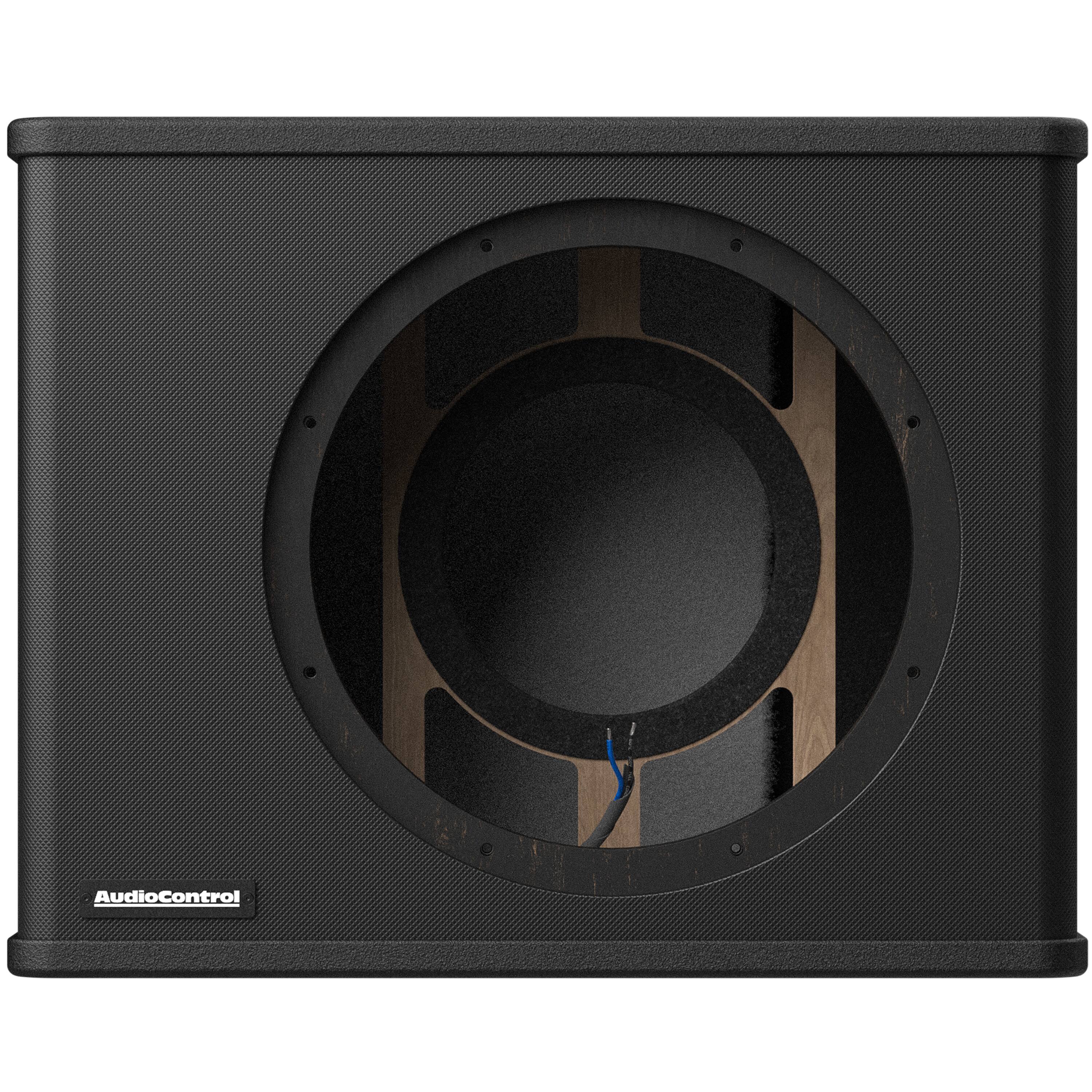 Alt View 11. AudioControl - Spike Series 12” Single-Voice-Coil 2-Ohm Loaded Vented Subwoofer Enclosure - Black.